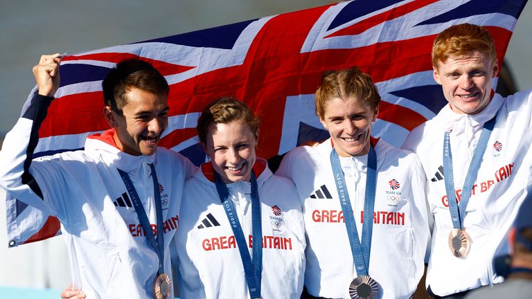 (L-R) Alex Yee, Georgia Taylor-Brown, Beth Potter and Samuel Dickinson. Pic: Reuters