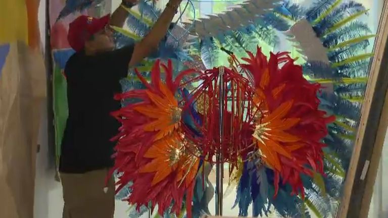 Feathered collars set to be a staple of this year's Notting Hill Carnival