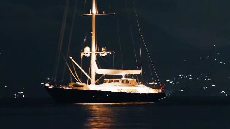 The boat that sank off the coast of Palermo. Photo: Fabio La Bianca. 