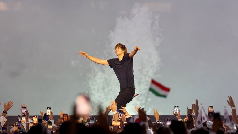 Phoenix performs during the closing ceremony. Photo: Reuters