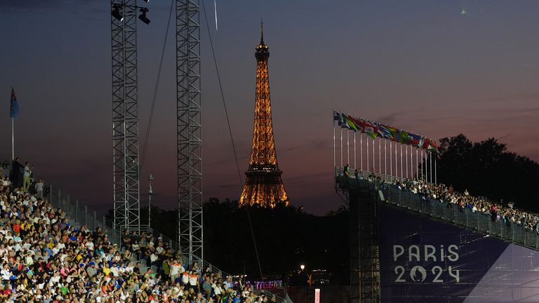 A view of the Eiffel Tower. Pic: PA