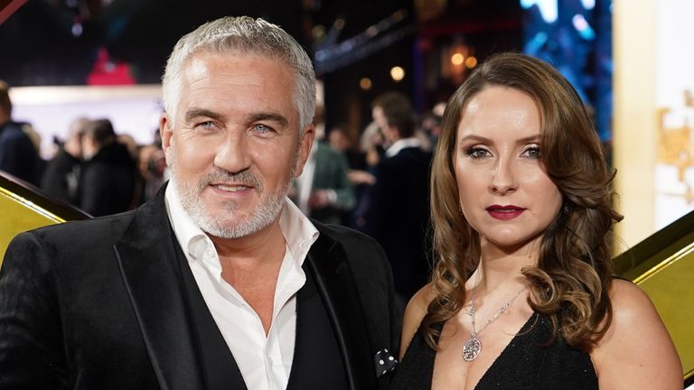 Paul Hollywood and Melissa Spalding attending the world premiere of the film, The King's Man at Cineworld Leicester Square, London. Picture date: Monday December 6, 2021.