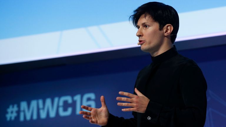 Pavel Durov wygłasza przemówienie w 2016 r. Fot.: Reuters