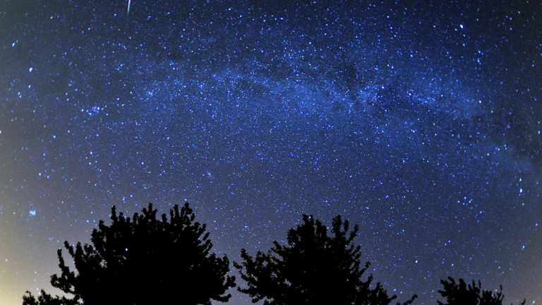 The Perseid meteor shower seen in Gloucestershire in 2013. Pic: PA