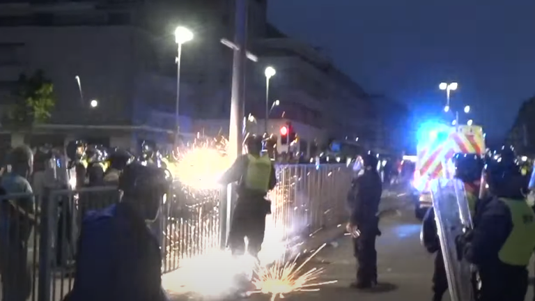 Fireworks launched in Plymouth