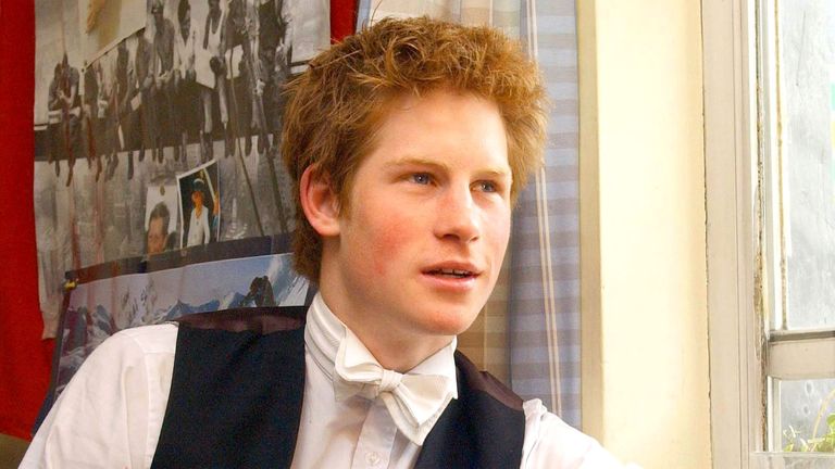 Prince Harry at Eton College in 2003. Pic: Reuters