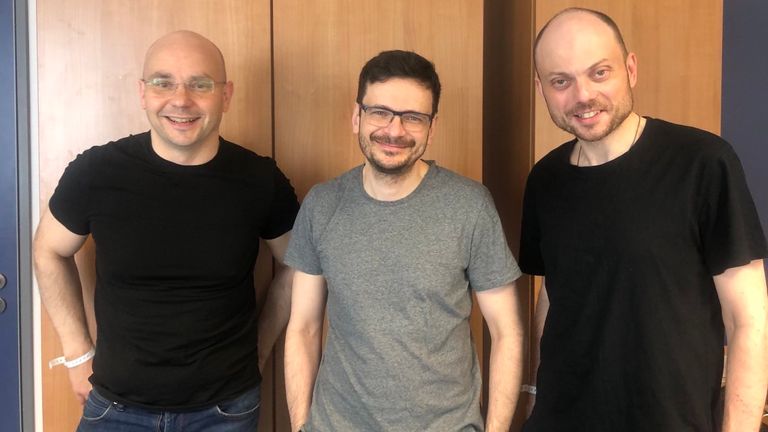 Vladimir Kara-Murza, Ilya Yashin and Andrei Pivovarov