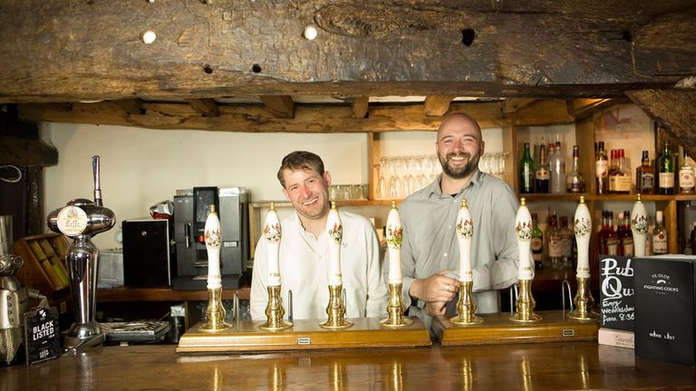 Landlord Martin Robinson and head chef Ian BaulshPic: Syriol Jones/Loud Bird PR