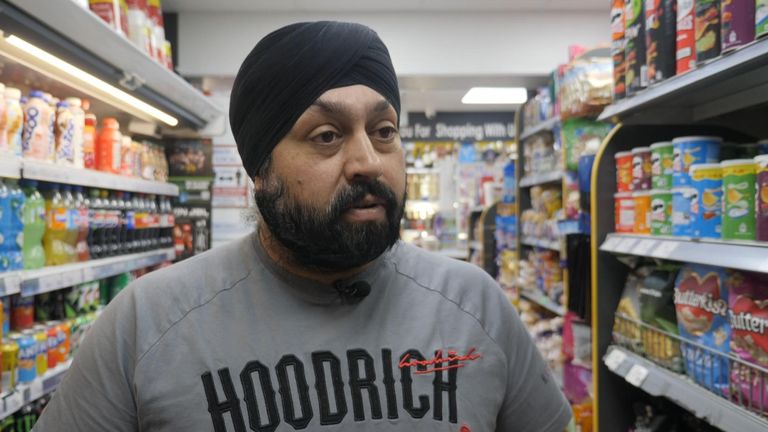 Guvinder told Sky News he's closing his shop in Brentford early on Wednesday