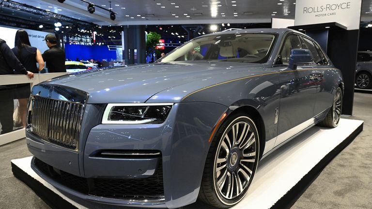 Photo by: NDZ/STAR MAX/IPx 2023 05/04/23 The Rolls Royce Ghost on display during the 2023 New York International Auto Show (NYIAS) at the Javits Center on April 5, 2023 in New York City.