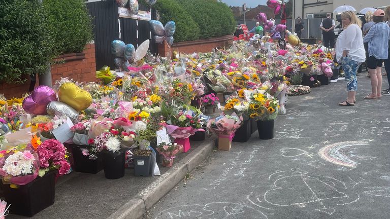 Hundeds of tributes left in Southport