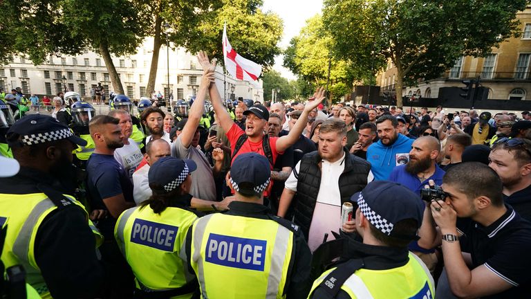 More than 100 people have been arrested after protests outside Downing Street in relation to the Southport stabbing attack. (Pic: PA)