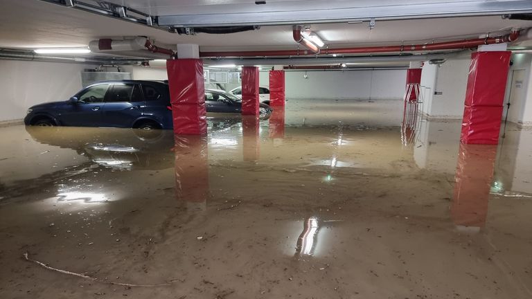 In parts of Austria, they experienced record rainfall. Pic: Fiss Volunteer Fire Department 