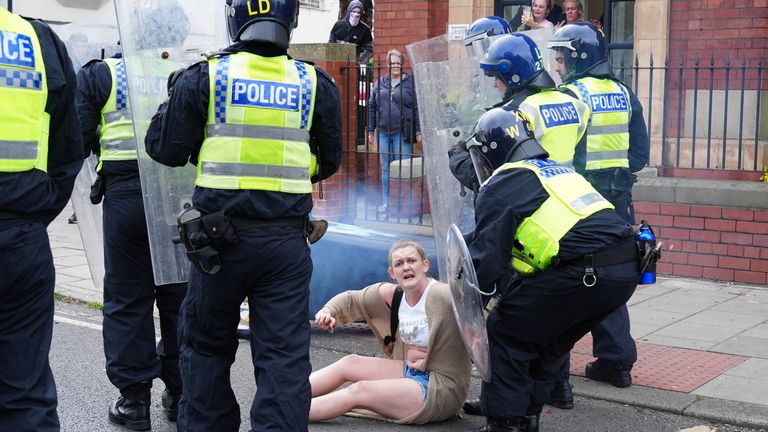 Stacey Vint was jailed for 20 months for her involvement in riots in Middlesborough. Pic: PA