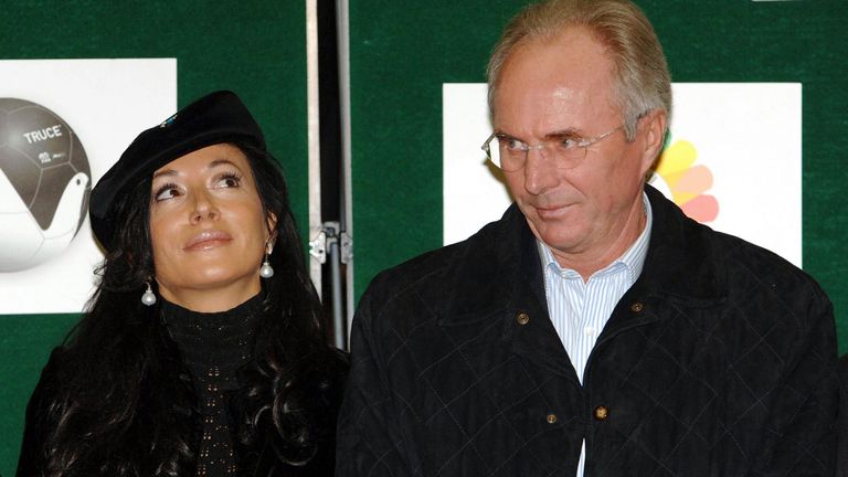 England football manager Sven-Goran Eriksson and his partner Nancy Dell'Olio.
Pic: PA