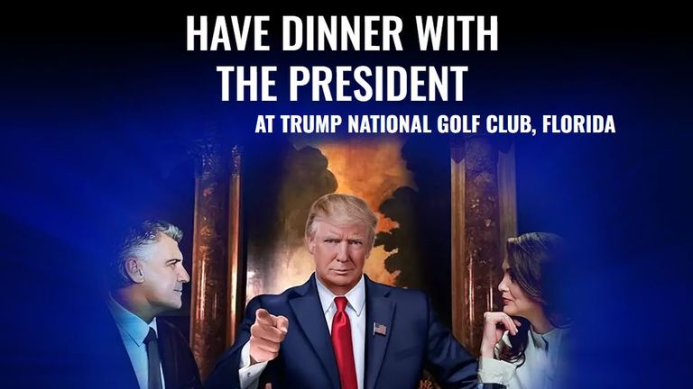 An image on the website advertising Trump digital cards. Pic: CollectTrumpCards