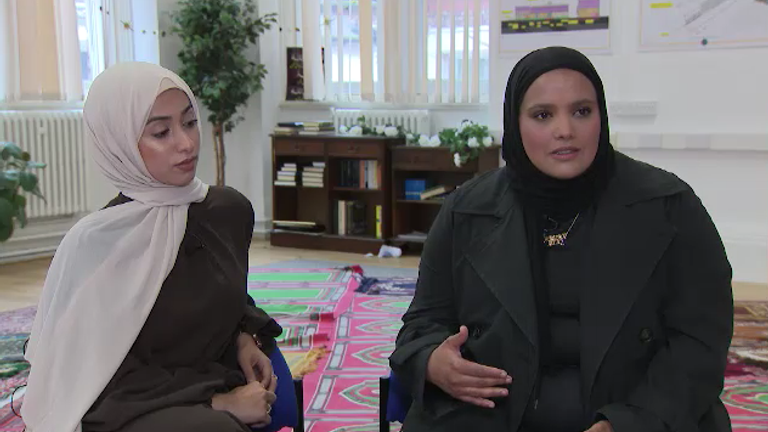 Lila and Amina told Sky News about their fears after the riots