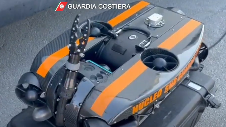 Underwater drone. Pic: Guardia Costeria