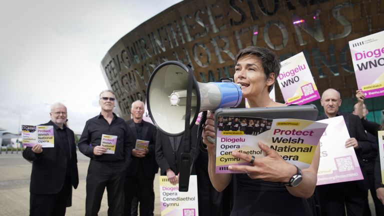 A protest was held by members of the Musicians' Union in June.  Photo: PA