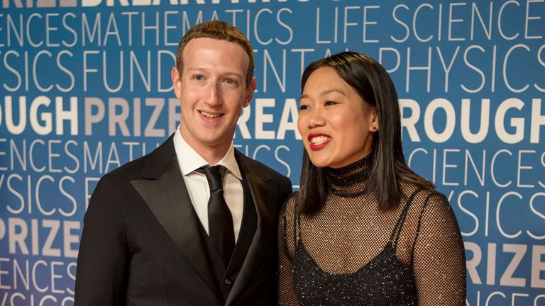 Mark Zuckerberg and Priscilla Chan. File pic: AP