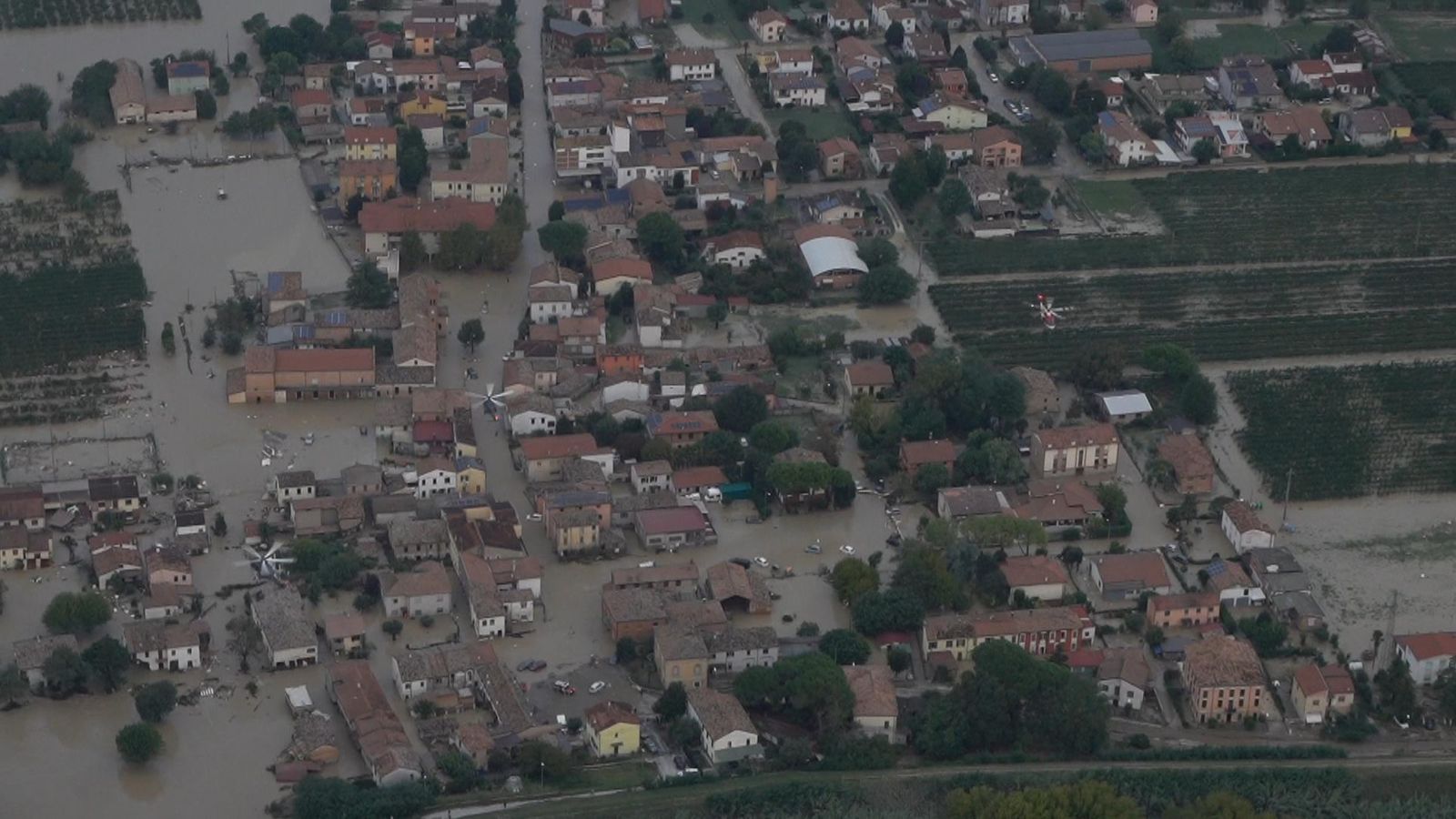 Floods in Italy Aerial footage shows devastation after Storm Boris