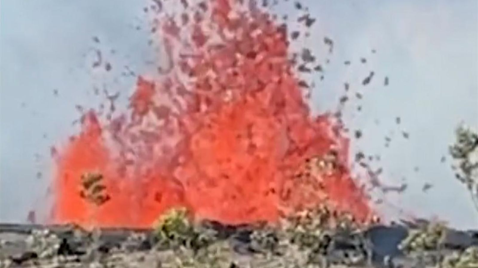 Active volcano erupts at national park in Hawaii | World News | Sky News