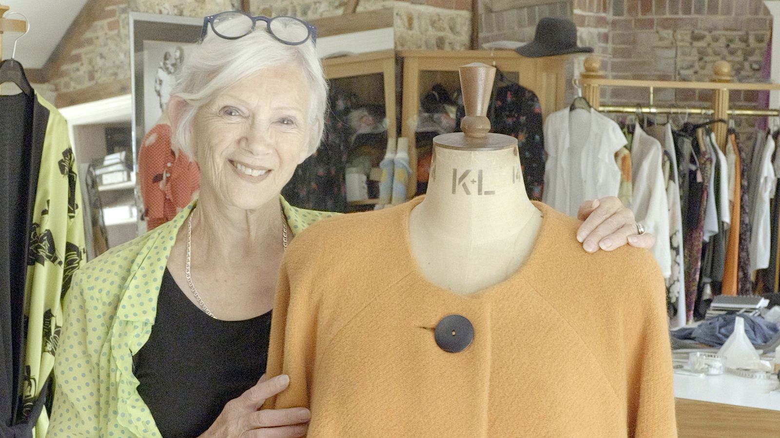 Fashion designer Jean Pallant reunited with long-lost garment after Oxfam charity shop find