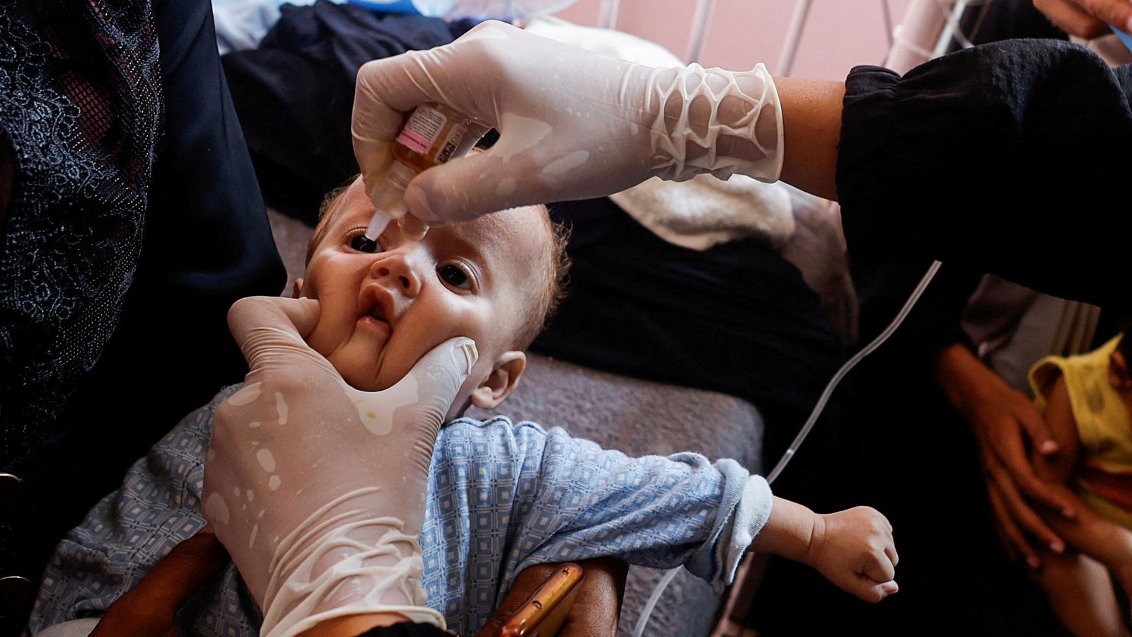 Polio vaccination under way in Gaza – as medics say more killed in Israeli strikes