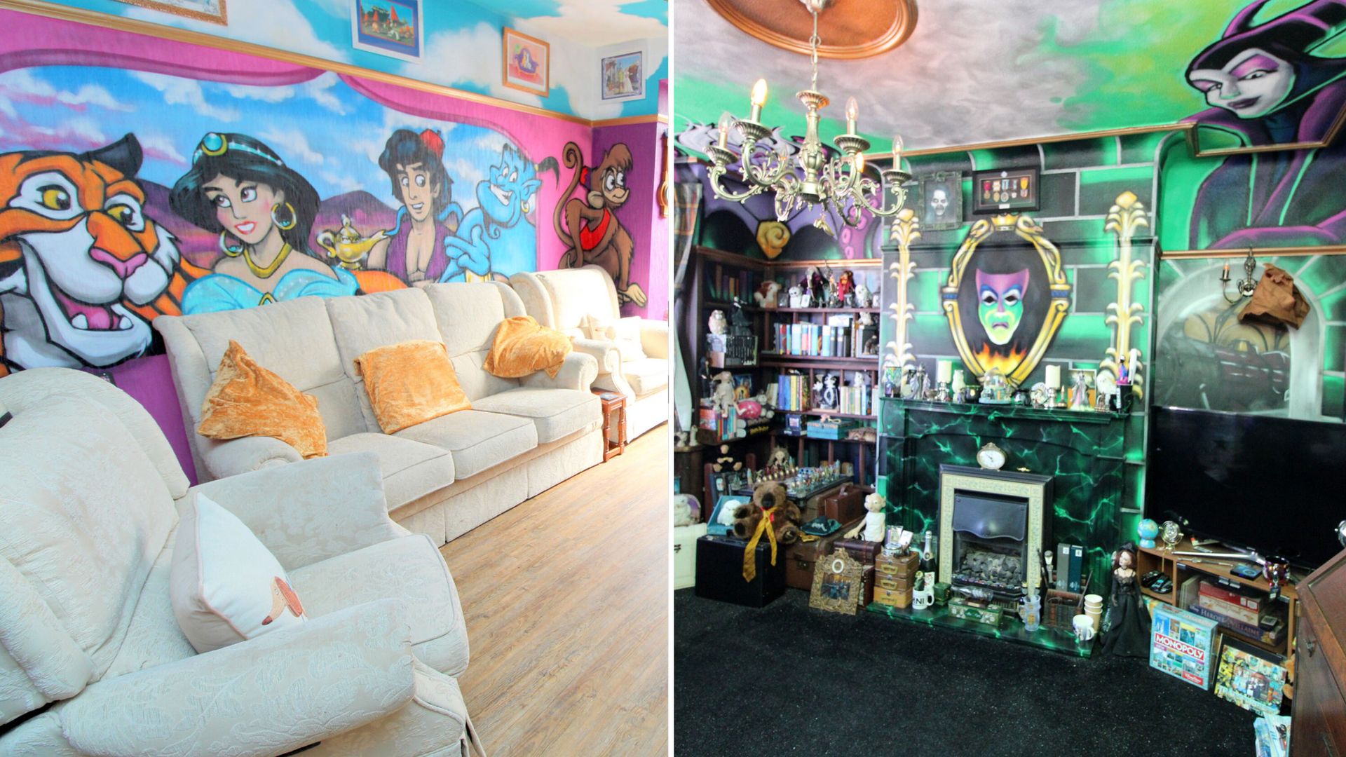 A Disney dream home or nightmare? House with huge murals of characters goes up for sale