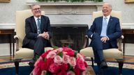 Sir Keir Starmer with Joe Biden at the White House in July. Pic: AP