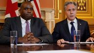Antony Blinken speaks during a strategic dialogue meeting with David Lammy.
Pic Reuters