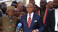 Eirc Adams urged New Yorkers 'wait to hear our defence' after he was indicted for taking bribes.
Pic: Reuters