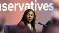 Leadership contender Kemi Badenoch speaking at a fringe event during the Conservative Party Conference at the International Convention Centre in Birmingham. Picture date: Monday September 30, 2024.