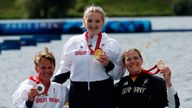 Charlotte Henshaw and Emma Wiggs also claimed medals in the kayak KL2. Pic: Reuters