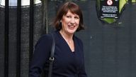 Rachel Reeves leaves Downing Street following a cabinet meeting. 
Pic: PA