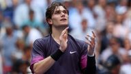 Britain's Jack Draper as he progresses to the semi-final in the US Open. Pic: Reuters