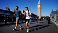 People on Westminster Bridge in central London. Pic: PA