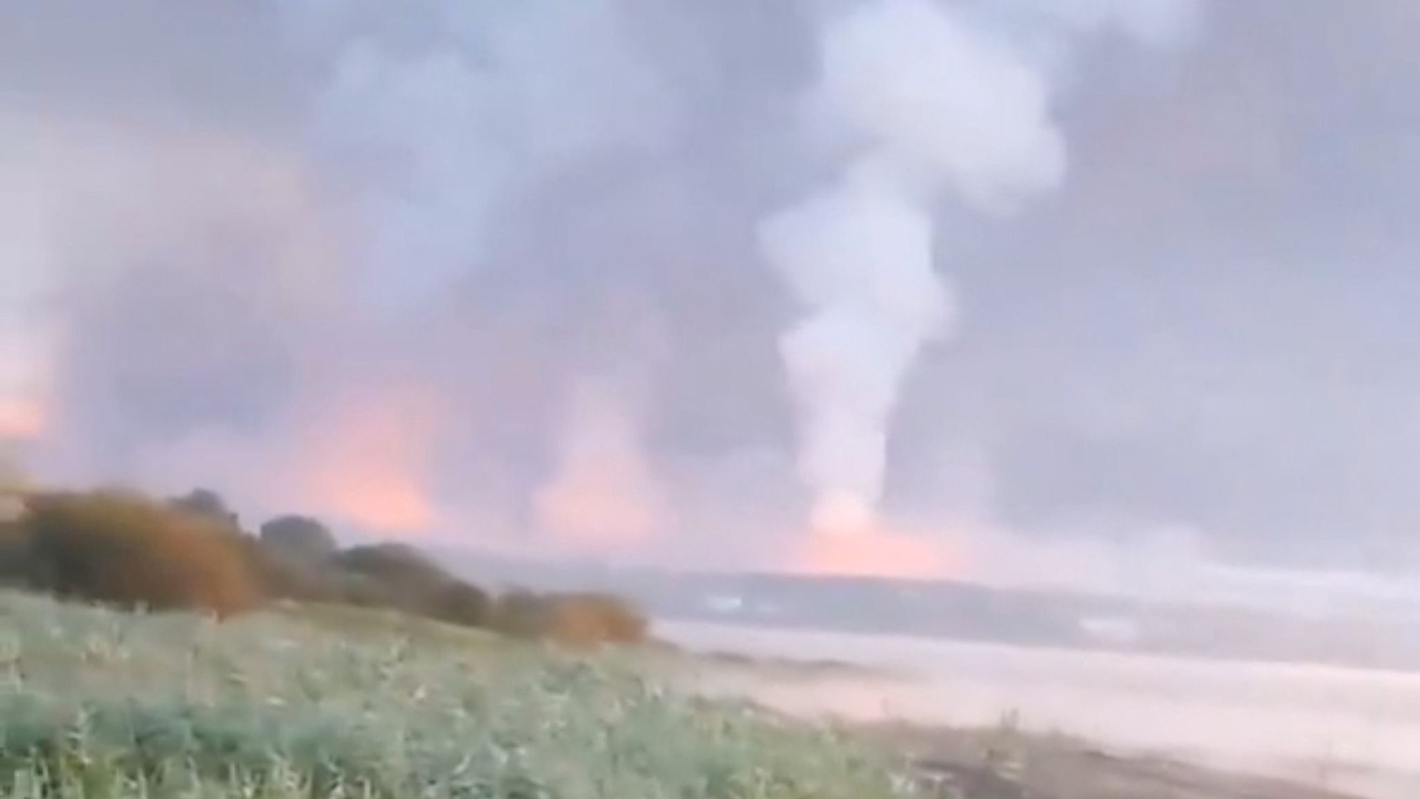 Ukraine drone attack causes huge blast as 'Russian weapons and ammo ...