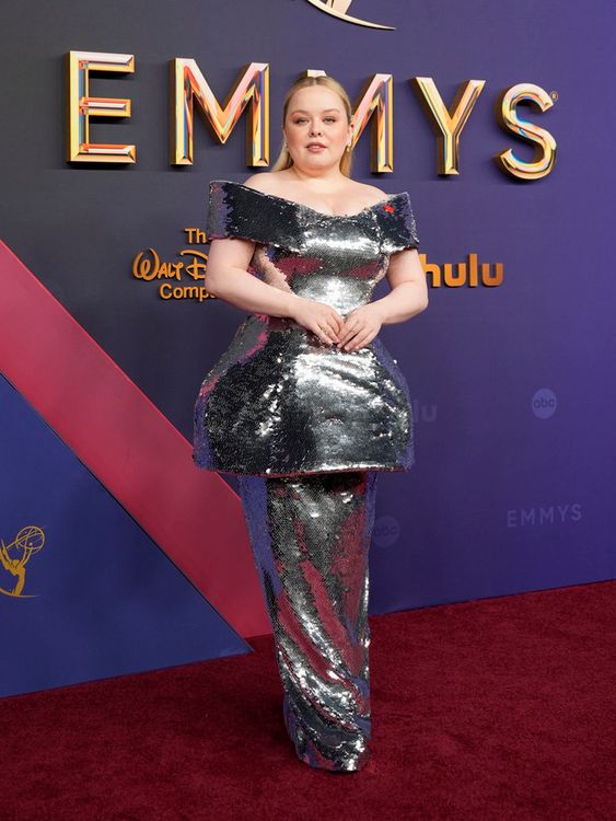 Nicola Coughlan arrives at the 76th Primetime Emmy Awards on Sunday, Sept. 15, 2024, at the Peacock Theater in Los Angeles. (AP Photo/Jae C. Hong)