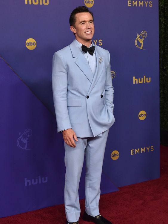 Rob McElhenney arrives at the 76th Primetime Emmy Awards on Sunday, Sept. 15, 2024, at the Peacock Theater in Los Angeles. (Photo by Richard Shotwell/Invision/AP)