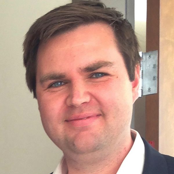 JD Vance pictured at a book signing in 2016. Pic: AP