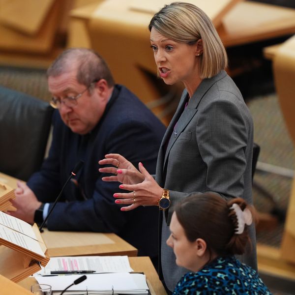 Cabinet Secretary for Education and Skills Jenny Gilruth takes part in a debate on free school meals at the Scottish Parliament in Holyrood, Edinburgh. Picture date: Wednesday September 11, 2024.