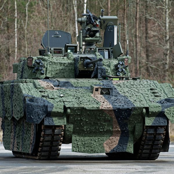 One of the British Army's Ajax vehicles fitted with optronic sensors, cameras and smoke grenade launchers made in Glasgow. Pic: Open Government License