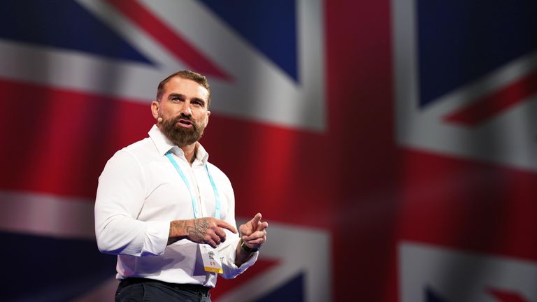 Ant Middleton spoke at the Reform conference on its first day. Pic: PA