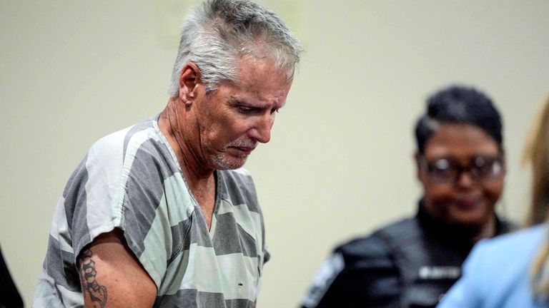 Colin Gray, the father of Apalachee High School shooter Colt Gray walks in the Barrow County courthouse.
Pic: Reuters