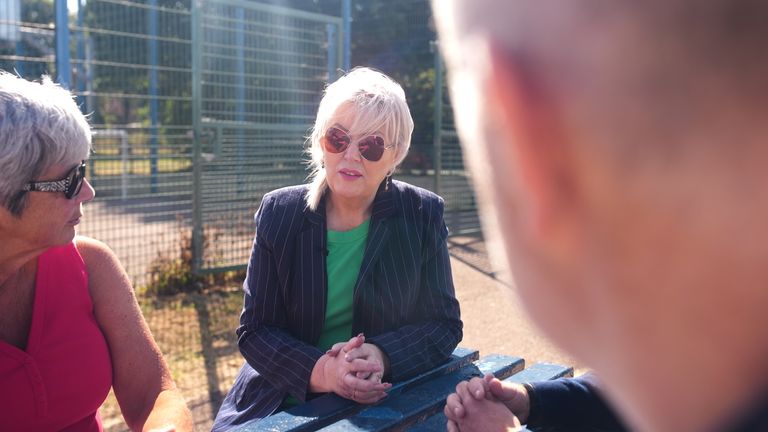 Victim's Commissioner for England and Wales, Baroness Newlove talks to the victims of anti-social behaviour 