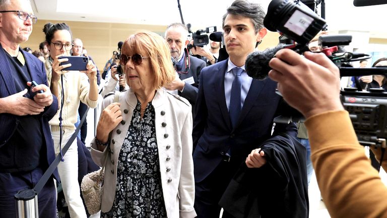 Gisele Pelicot  and her lawyer Stephane Babonneau  arrive at court in Avignon.
Pic:EPA/Shutterstock
