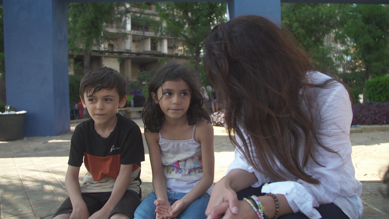 Yalda Hakim with Laya and her brother Roni