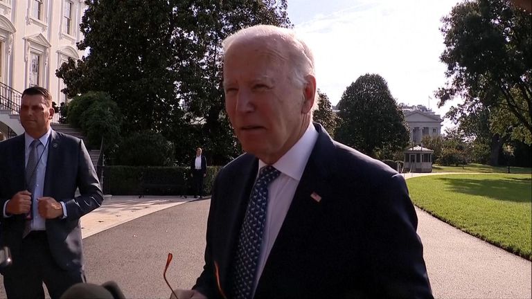 Biden spoke to reporters ahead of a national security meeting as protests rocked Israel.