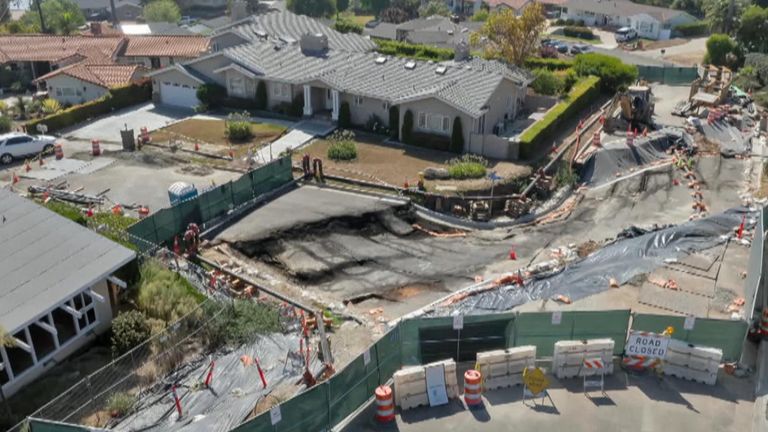 California city in 'slow-motion landslide' as land crumbles away and ...